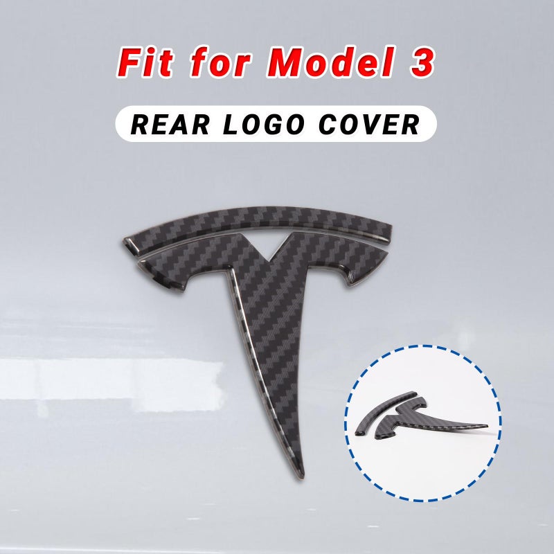 Nanaholy Emblem Accessories for Tesla Model 3 Logo Sticker Model 3 Decals (Red) - Image 3